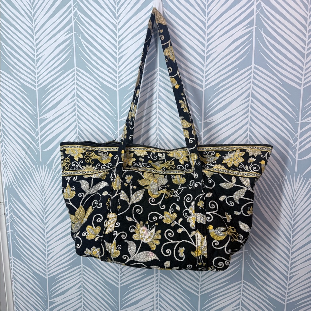 Vera Bradley Black and Gold Floral Travel Bag